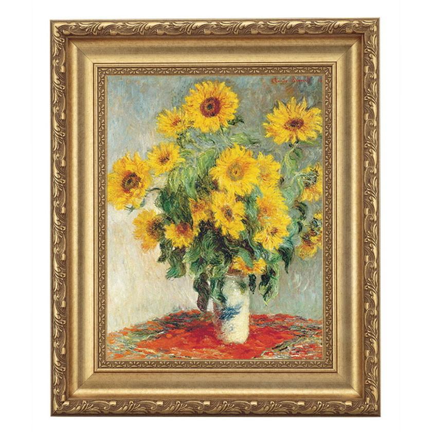 モネ 作品 ひまわり 4号 立体複製名画 美術品 レプリカ 絵画 額付き インテリア アートの友社 A032 くみあいショッピング 通販 Yahoo ショッピング