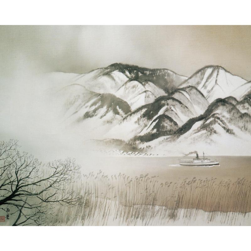 川合玉堂 暮雪 額 アートの友社 A032 くみあいショッピング 通販 Yahoo ショッピング