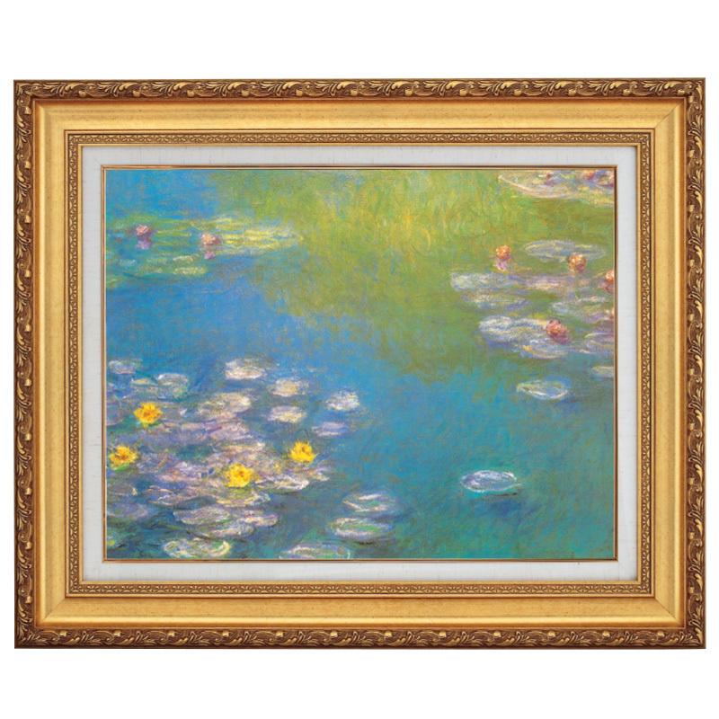 モネ 絵画 睡蓮 10号 立体複製名画 レプリカ 額付き 美術品
