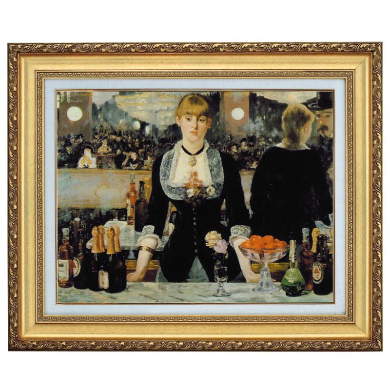 マネ 絵画 フォリー・ベルジェールのバー 10号 立体複製名画 レプリカ 額付き 美術品 絵画 インテリア おしゃれ 壁掛け 壁飾り - アートの友社 ホーリ通信