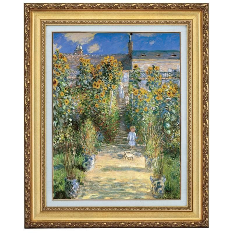 モネの絵 モネ 作品 ヴェトゥイユのモネの庭 6号 立体複製名画