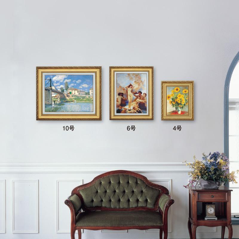 モネの絵 モネ 作品 ヴェトゥイユのモネの庭 6号 立体複製名画