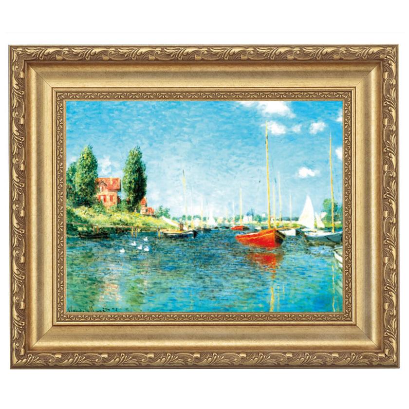 手書き油絵 ヨットハーバー 額付 絵画 インテリア 油彩画 手書き油絵 ヨットハーバー 額付 絵画 インテリア 油彩画 楽天