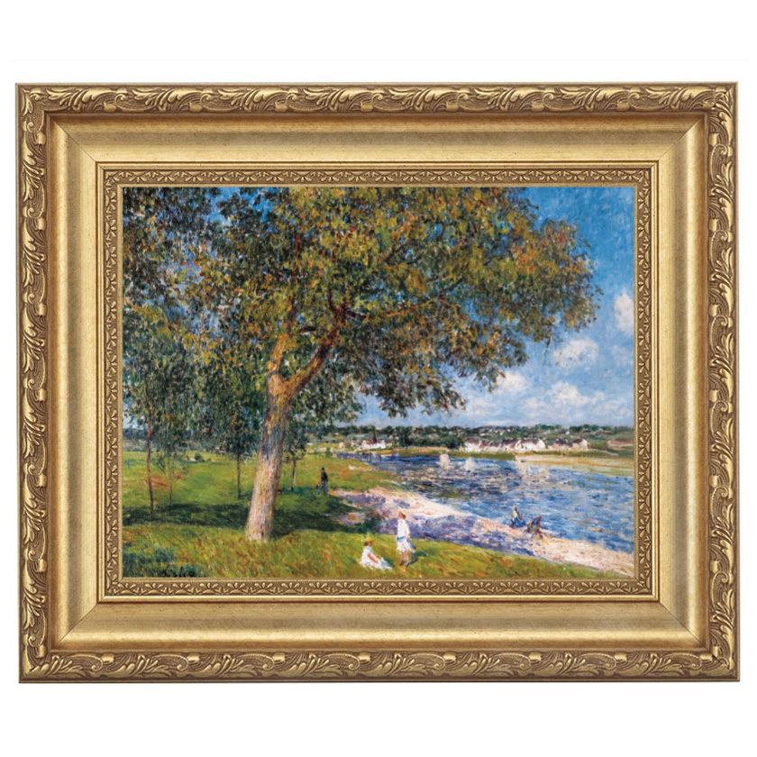シスレー 絵画 牧草地のクルミの木 4号 アルフレッド・シスレー 画家