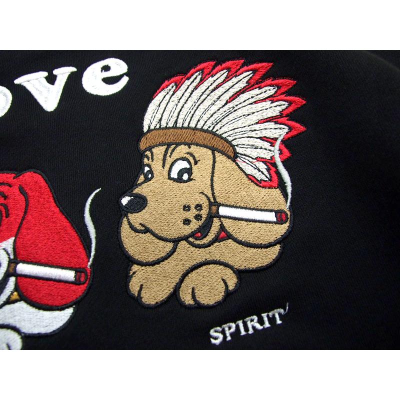 ガルフィー GALFY メンズ長袖スウェット 144030 ビックシルエット　刺しゅう　ヤニラバーズ　煙草をくわえたガルフィ犬達_11