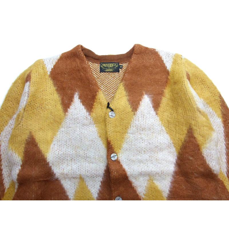 モヘア カーディガン UNIVERD72 ダイアモンド キレイめコーデ