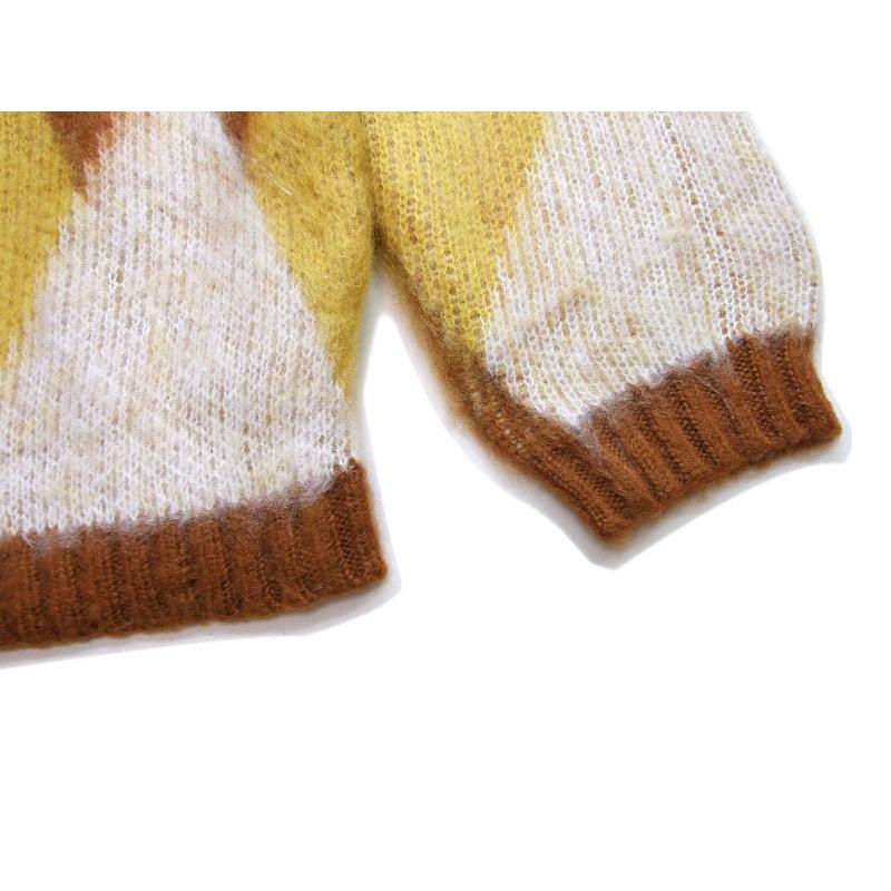 モヘア カーディガン UNIVERD72 ダイアモンド キレイめコーデ