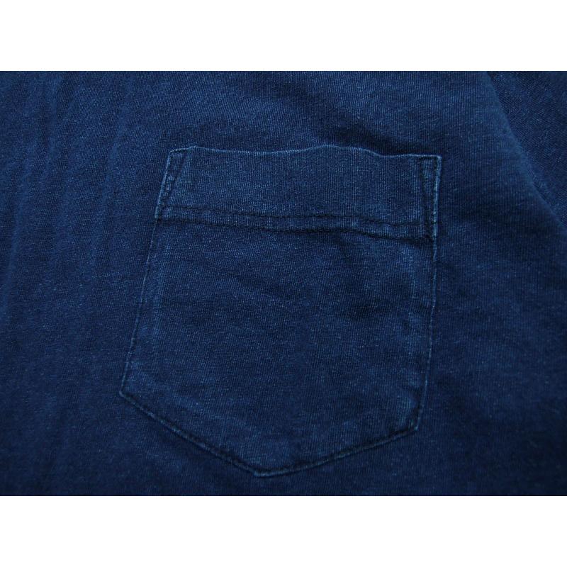 Tシャツ 濃紺 HOUSTON インディゴ染め ポケットtシャツ 染が美しい メンズ半袖Tシャツ ヒューストン 22197 クルーネック　ポイントアップ中 |  | 04
