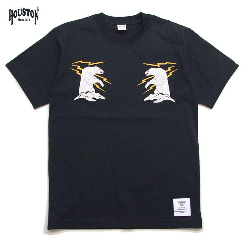 メンズ 半袖Tシャツ HOUSTON 人気の白熊柄 ALASKA ヒューストン 22203 アラスカTシャツ リサイクルUSAコットンプリント半袖Tシャツ |  | 02