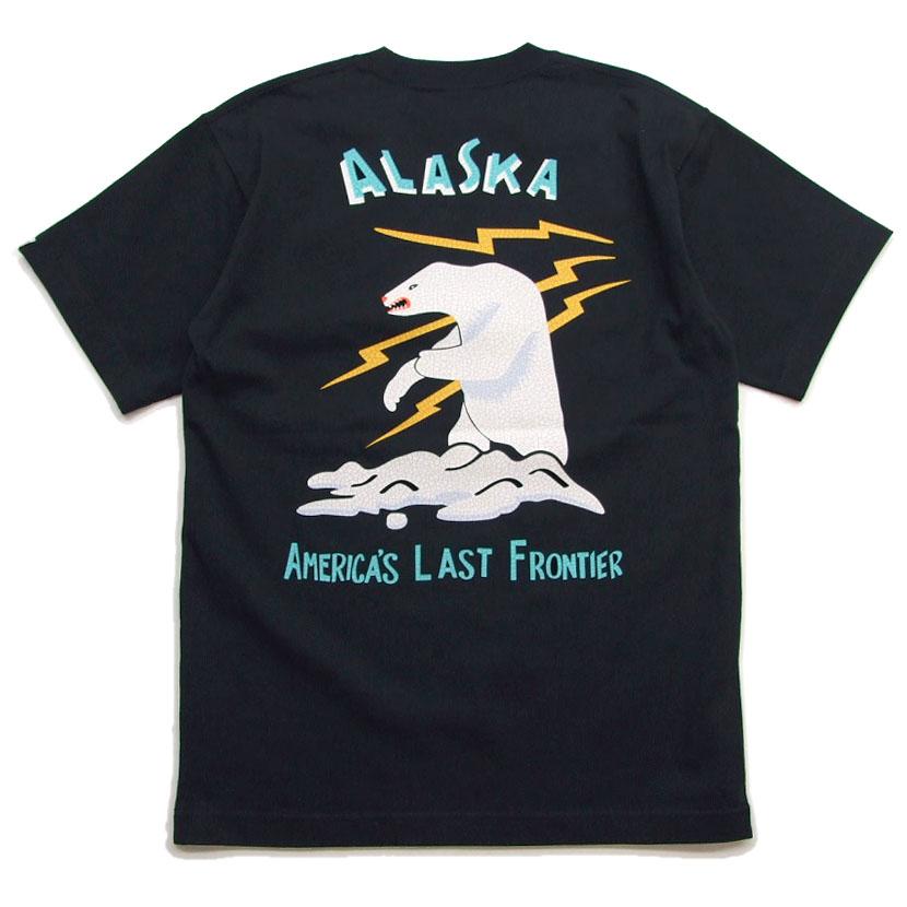 メンズ 半袖Tシャツ HOUSTON 人気の白熊柄 ALASKA ヒューストン 22203 アラスカTシャツ リサイクルUSAコットンプリント半袖Tシャツ |  | 03
