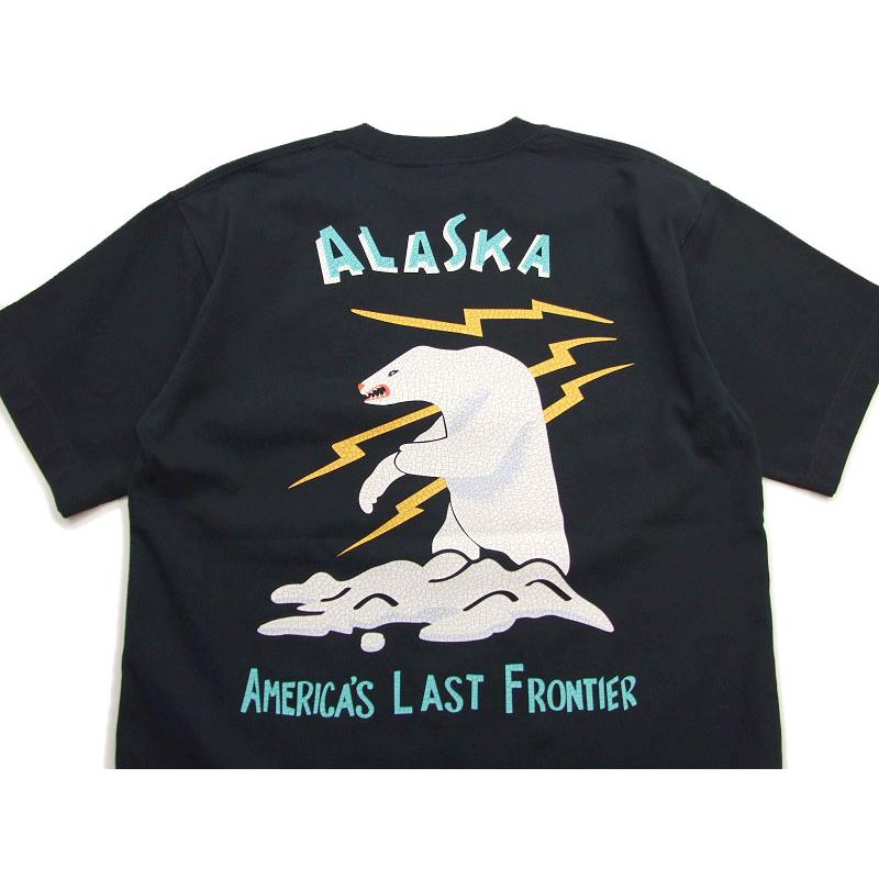 メンズ 半袖Tシャツ HOUSTON 人気の白熊柄 ALASKA ヒューストン 22203 アラスカTシャツ リサイクルUSAコットンプリント半袖Tシャツ |  | 08