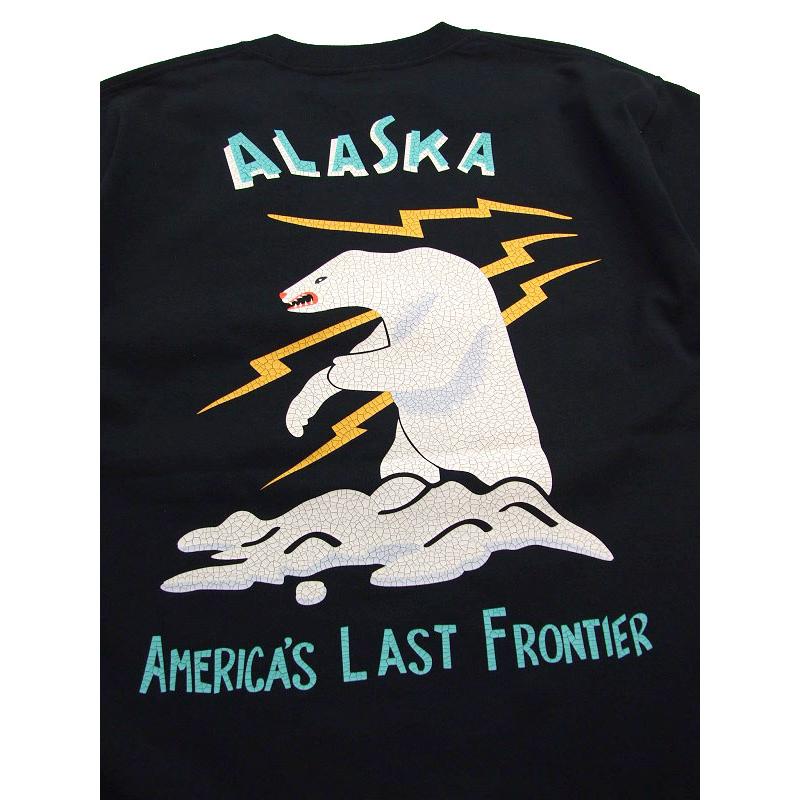 メンズ 半袖Tシャツ HOUSTON 人気の白熊柄 ALASKA ヒューストン 22203 アラスカTシャツ リサイクルUSAコットンプリント半袖Tシャツ |  | 09
