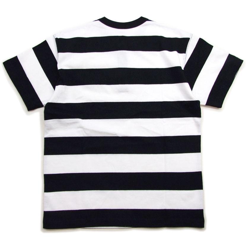 HOUSTON ボーダー Tシャツ 22273 ヘンリーネックTシャツ 半袖 BORDER H/N TEE　8オンス メンズ　ヘンリーネック 半t　ポイントアップ中 |  | 02