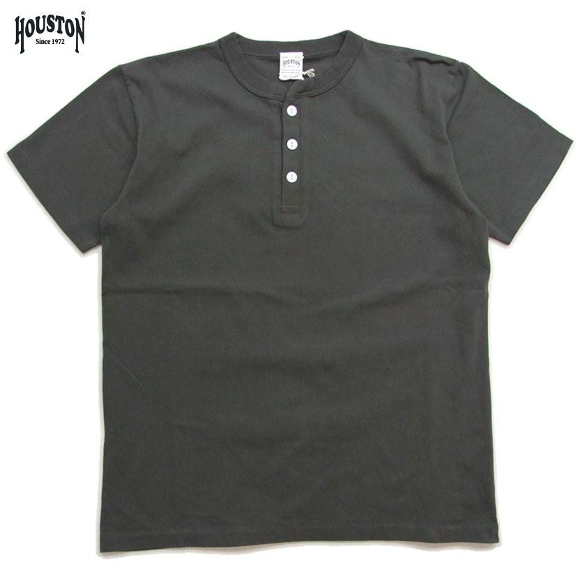 HOUSTON ヘンリーネック Tシャツ 22297 HOUSTON ピグメント ヘンリーtシャツ メンズ 半袖Tシャツ |  | 01