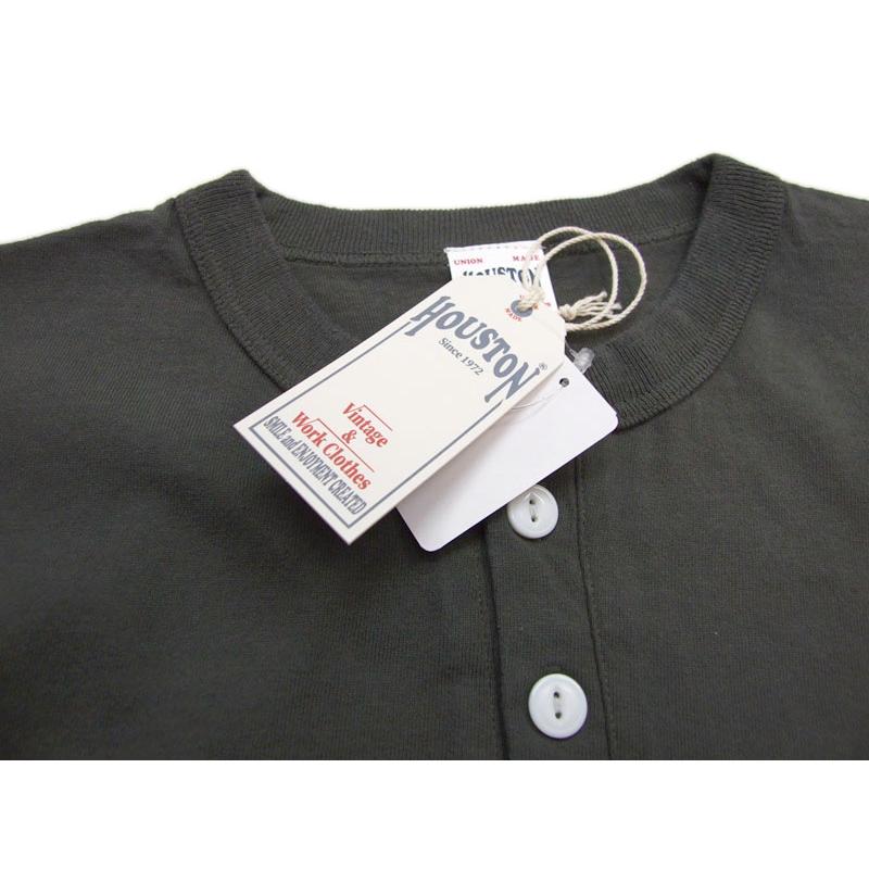 HOUSTON ヘンリーネック Tシャツ 22297 HOUSTON ピグメント ヘンリーtシャツ メンズ 半袖Tシャツ |  | 07