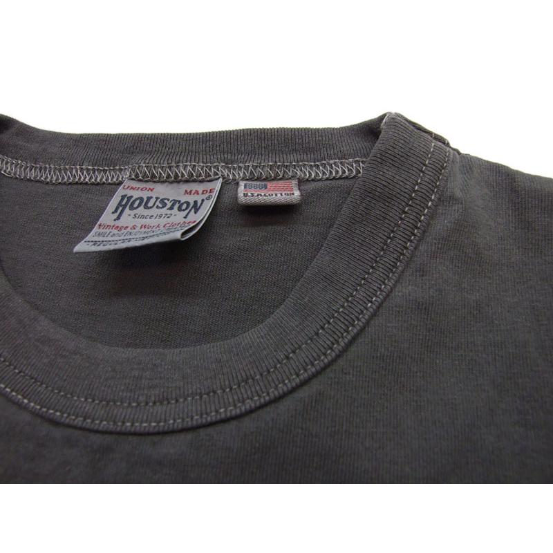 HOUSTON 半袖Tシャツ ピグメント ポケット クラックプリント 刺繍 半袖Tシャツ 22300 TIGER 7.6オンスのUSコットン　ポイントアップ中 |  | 05