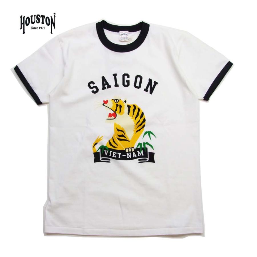 HOUSTON リンガー Tシャツ 22304 ヒューストン 半袖tシャツ 虎柄 ベトナム タイガー柄　ポイントアップ中 | 