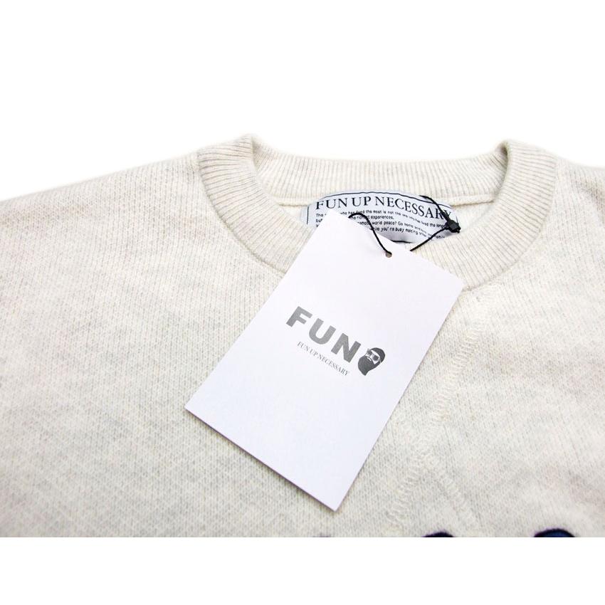 FUN ニット セーター おじさん3人 ファン 25057540 総刺繍 カジュアル