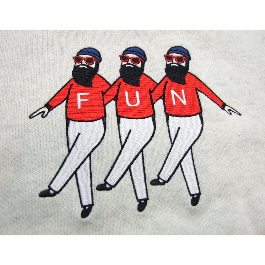 FUN ニット セーター おじさん3人 ファン 25057540 総刺繍 カジュアル