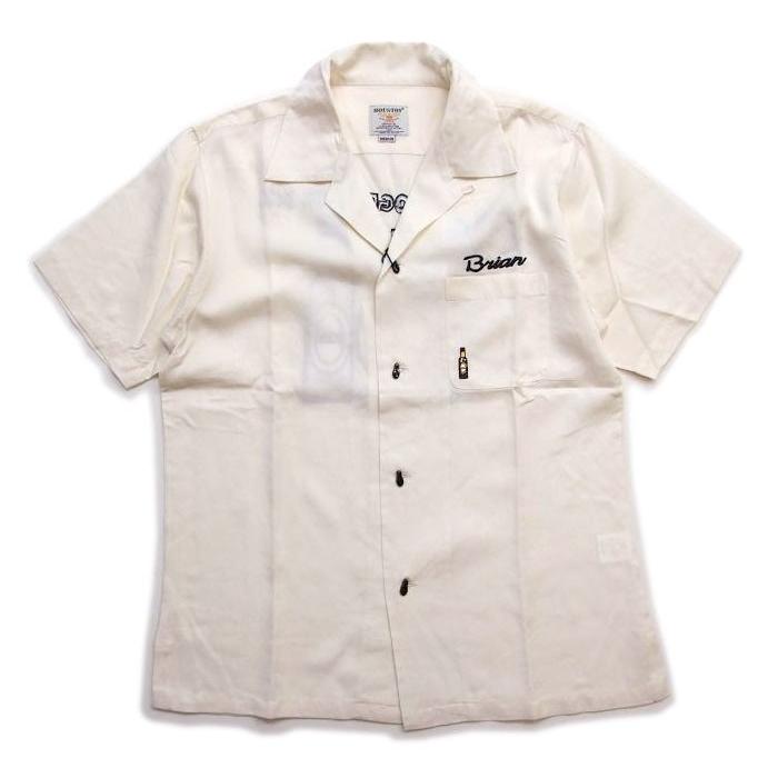 HOUSTON ボーリングシャツ スーベニアシャツ ヒューストン BEER 総刺繍ビール　 ビールシャツ　40660　刺繍 メンズ　半袖Tシャツ |  | 02