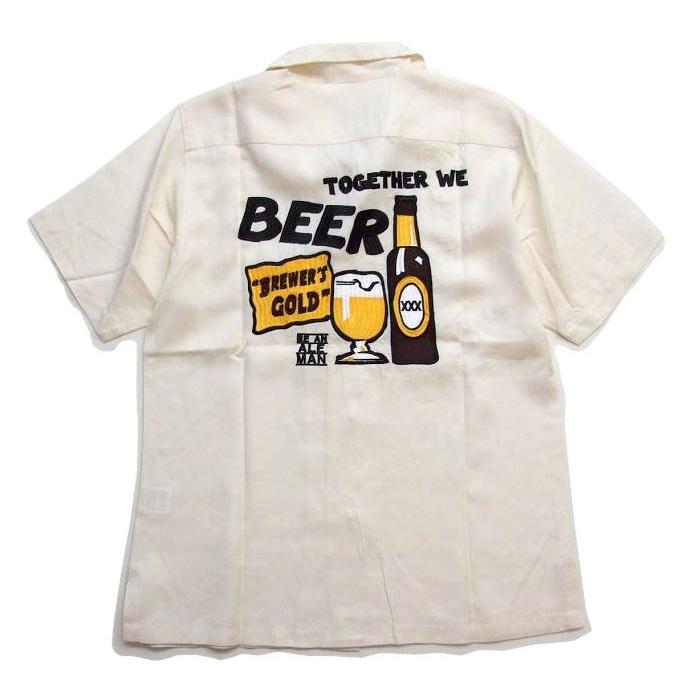 HOUSTON ボーリングシャツ スーベニアシャツ ヒューストン BEER 総刺繍ビール　 ビールシャツ　40660　刺繍 メンズ　半袖Tシャツ |  | 03