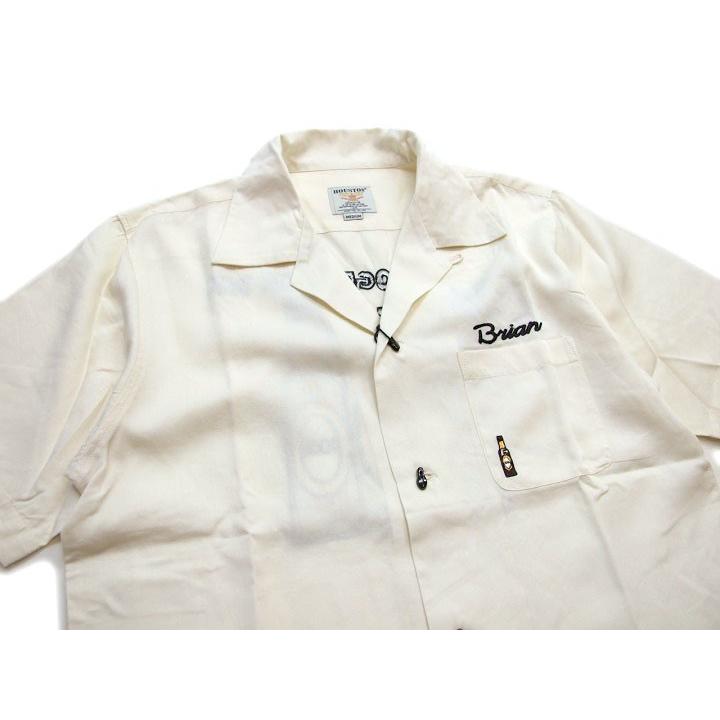 HOUSTON ボーリングシャツ スーベニアシャツ ヒューストン BEER 総刺繍