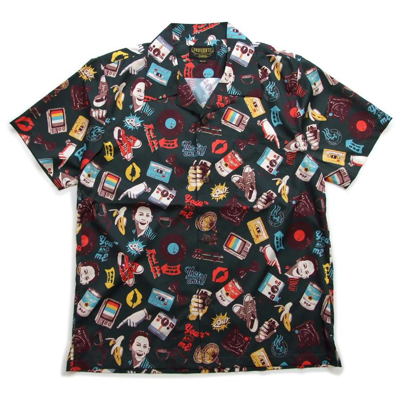半袖 開襟シャツ  UNIVERD72  アロハシャツ 41017 メンズシャツ ALOHA SHIRT POP ミッドセンチュリーを思わせるアロハシャツ |  | 02