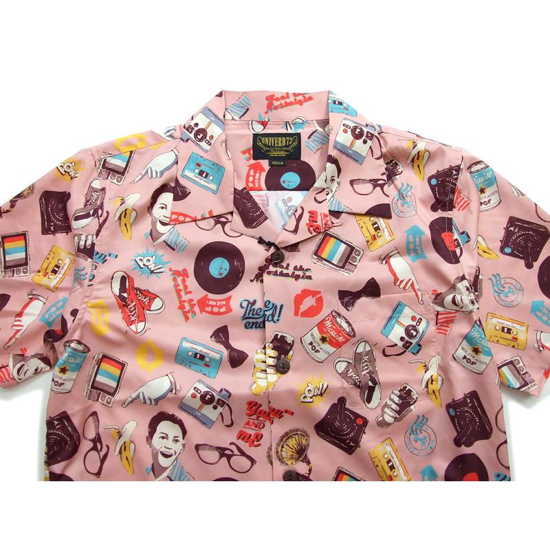 半袖 開襟シャツ  UNIVERD72  アロハシャツ 41017 メンズシャツ ALOHA SHIRT POP ミッドセンチュリーを思わせるアロハシャツ |  | 11