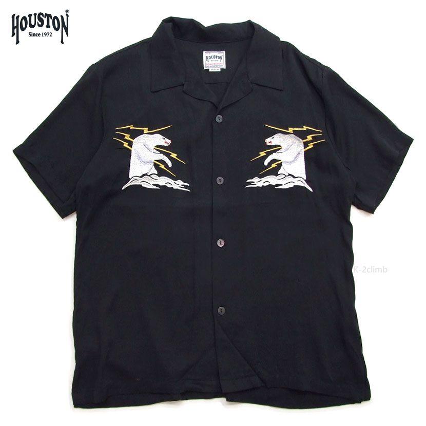 スーベニアシャツ HOUSTON アラスカ 白くま メンズ アロハシャツ 襟付 半袖シャツ 41072 ALASUKA シロクマ ヴィンテージスカジャンをイメージ |  | 04