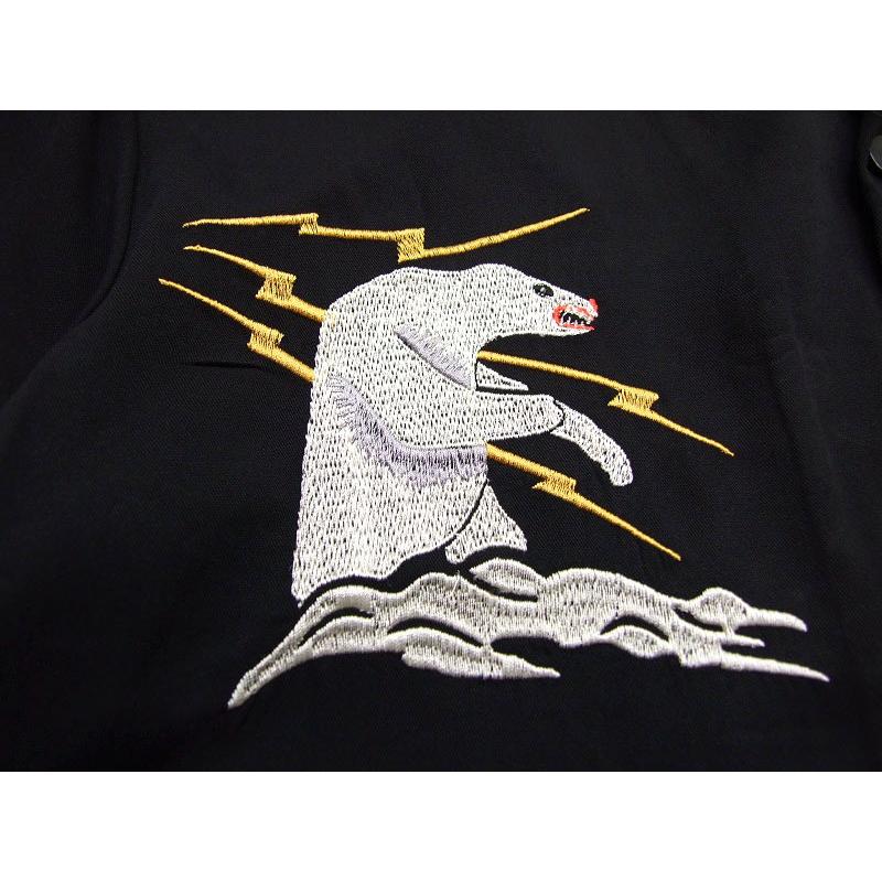 スーベニアシャツ HOUSTON アラスカ 白くま メンズ アロハシャツ 襟付 半袖シャツ 41072 ALASUKA シロクマ ヴィンテージスカジャンをイメージ |  | 07