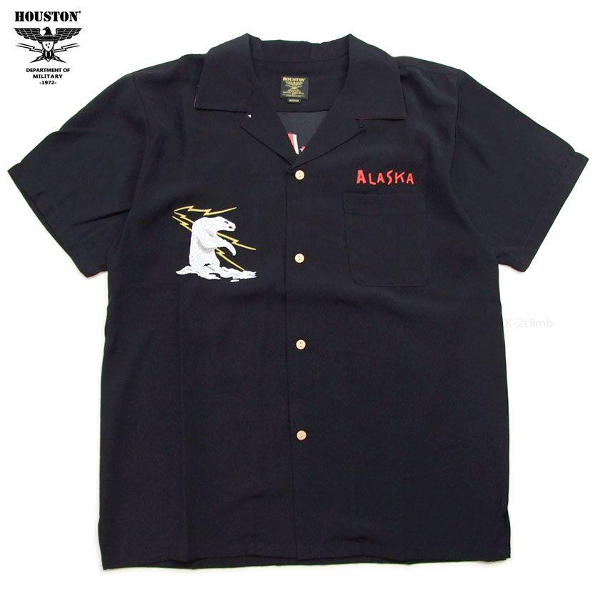 HOUSTON スーベニアシャツ アラスカ 41183 メンズ シャツ 半袖シャツ ヒューストン SOUVENIR SHIRT シロクマ　ALASKA スカシャツ |  | 01
