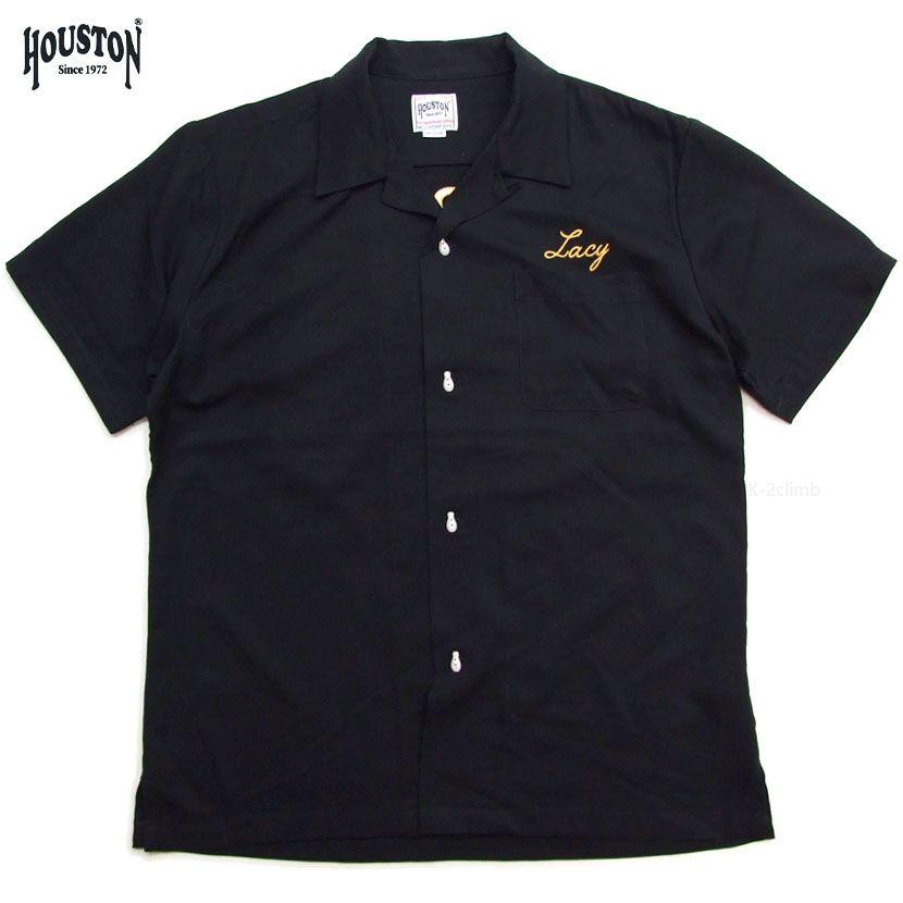 メンズ ボーリングシャツ HOUSTON 41224 パール調のボーリングピンボタンと高級感あるレーヨンの生地感 タイガーボウル 半袖シャツ |  | 03