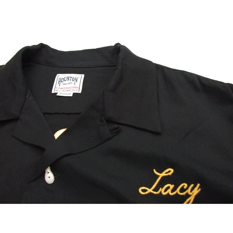 メンズ ボーリングシャツ HOUSTON 41224 パール調のボーリングピンボタンと高級感あるレーヨンの生地感 タイガーボウル 半袖シャツ |  | 06