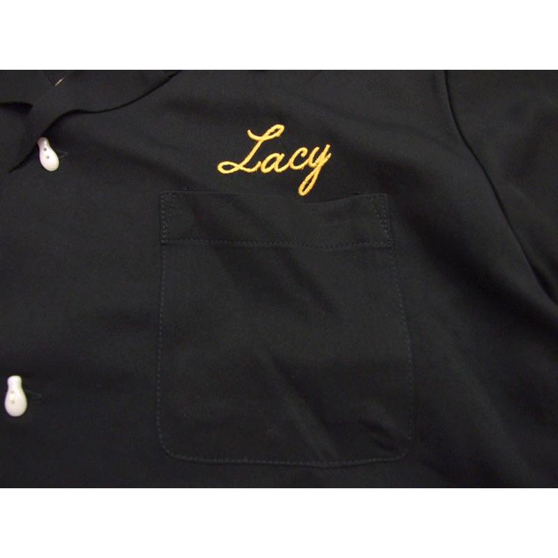 メンズ ボーリングシャツ HOUSTON 41224 パール調のボーリングピンボタンと高級感あるレーヨンの生地感 タイガーボウル 半袖シャツ |  | 07