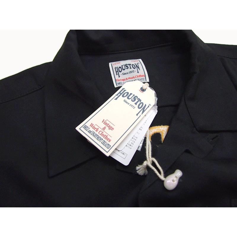 メンズ ボーリングシャツ HOUSTON 41224 パール調のボーリングピンボタンと高級感あるレーヨンの生地感 タイガーボウル 半袖シャツ |  | 09