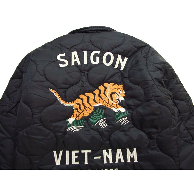 メンズ ジャケット  HOUSTON ベトジャン ナイロン リップ ベトナムジャケット　リサイクルシンサレート使用で暖かい キルト 中綿 虎柄 ジップジャケット 51267｜k-2climb｜16
