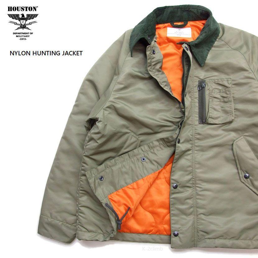 SALE ヒューストン ナイロン 中綿ジャケット HOUSTON 襟コーデュロイ