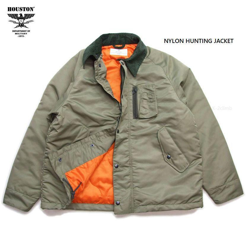 ヒューストン ナイロン 中綿ジャケット HOUSTON 襟コーデュロイ
