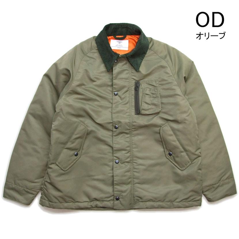 SALE ヒューストン ナイロン 中綿ジャケット HOUSTON 襟コーデュロイ