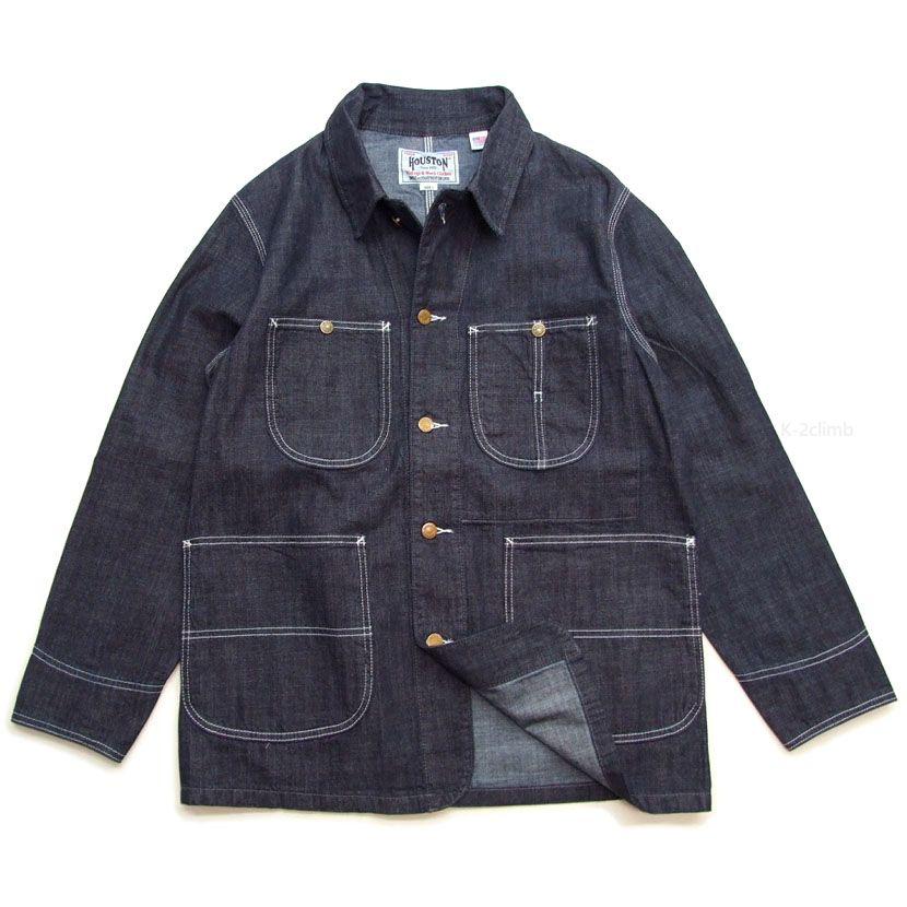 HOUSTON デニムカバーオール 8オンス メンズ デニムジャケット 薄手で