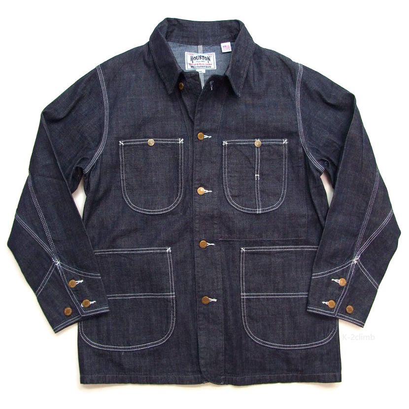 HOUSTON デニムカバーオール 8オンス メンズ デニムジャケット 薄手で