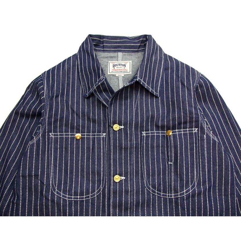 Houston ヒューストン ストライプ カバーオール デニム ジャケット 楽天市場】HOUSTON（ヒューストン） ウォバッシュ ストライプ