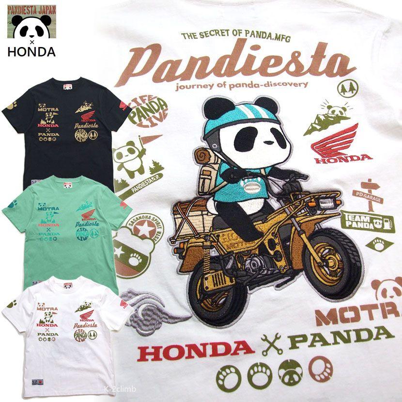 パンディエスタ×HONDA 公式コラボ半袖Tシャツ MOTORA メンズtシャツ