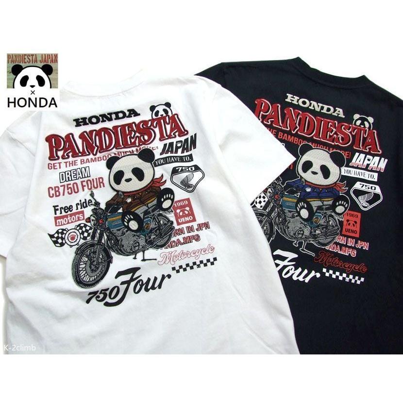 ぱんだ☆ パンディエスタ×HONDA 公式コラボ半袖Tシャツ CB750 FOUR メンズ 半袖T