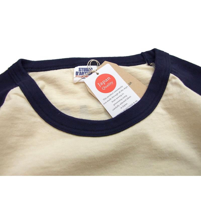 STUDIO D'ARTISAN ダルチザン 7分丈Tシャツ 日本製 メンズ長袖tシャツ