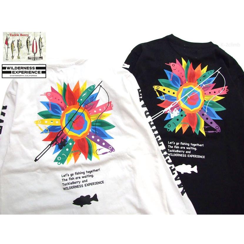 メンズ ロンt タックルベリー フラワー ルアー長袖Tシャツ