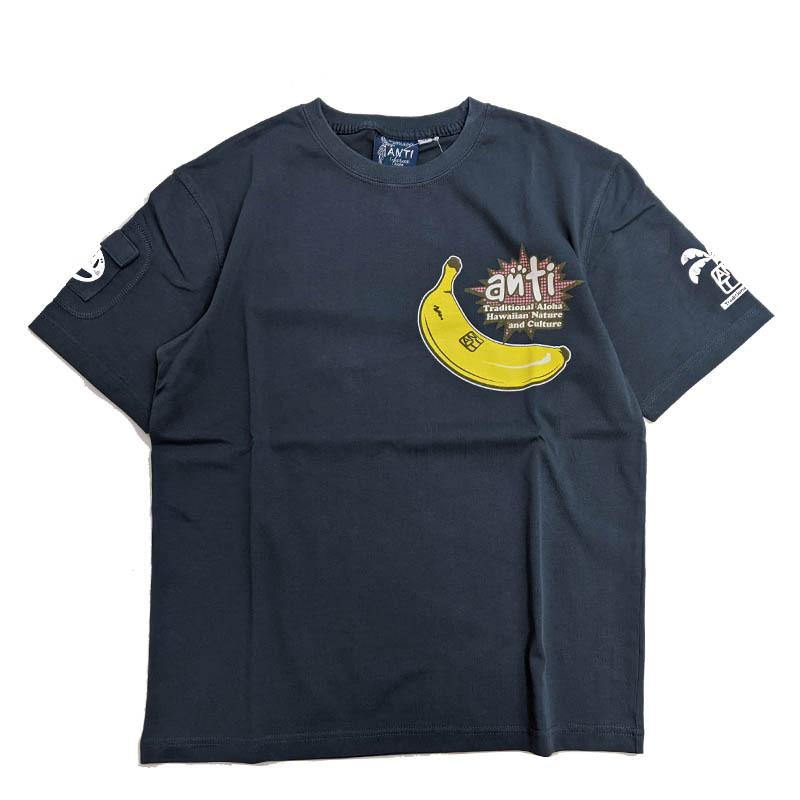 ハワイアン デザインTシャツ ANTI アンチ 半t  トロピカルフルーツ バナナ men's半袖Tシャツ　ATT-161｜k-2climb｜02