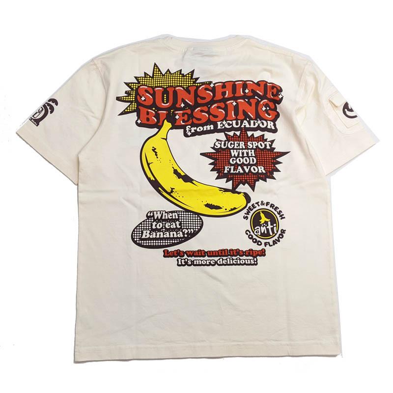 ハワイアン デザインTシャツ ANTI アンチ 半t  トロピカルフルーツ バナナ men's半袖Tシャツ　ATT-161｜k-2climb｜07