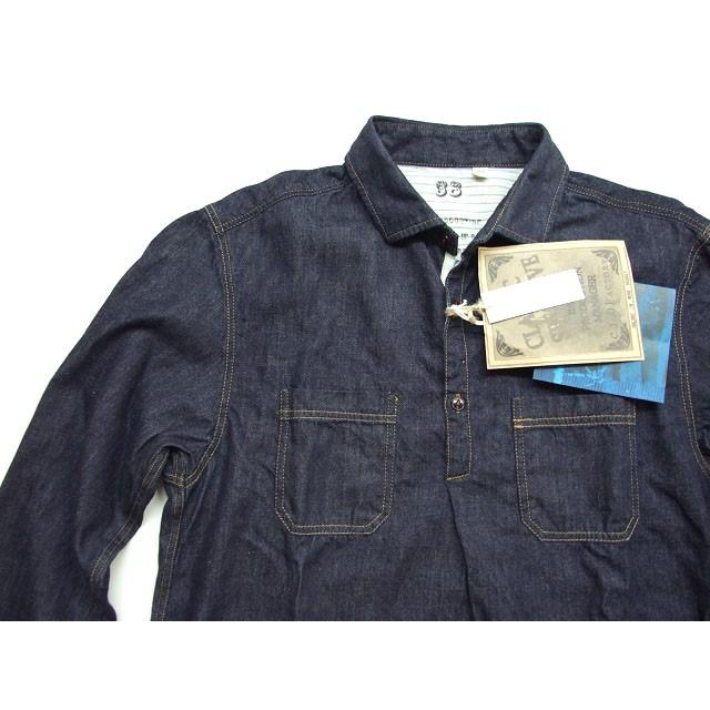 日本製 藍染デニムプルシャツ デニムシャツ クロロ : k-2climb ヤフー