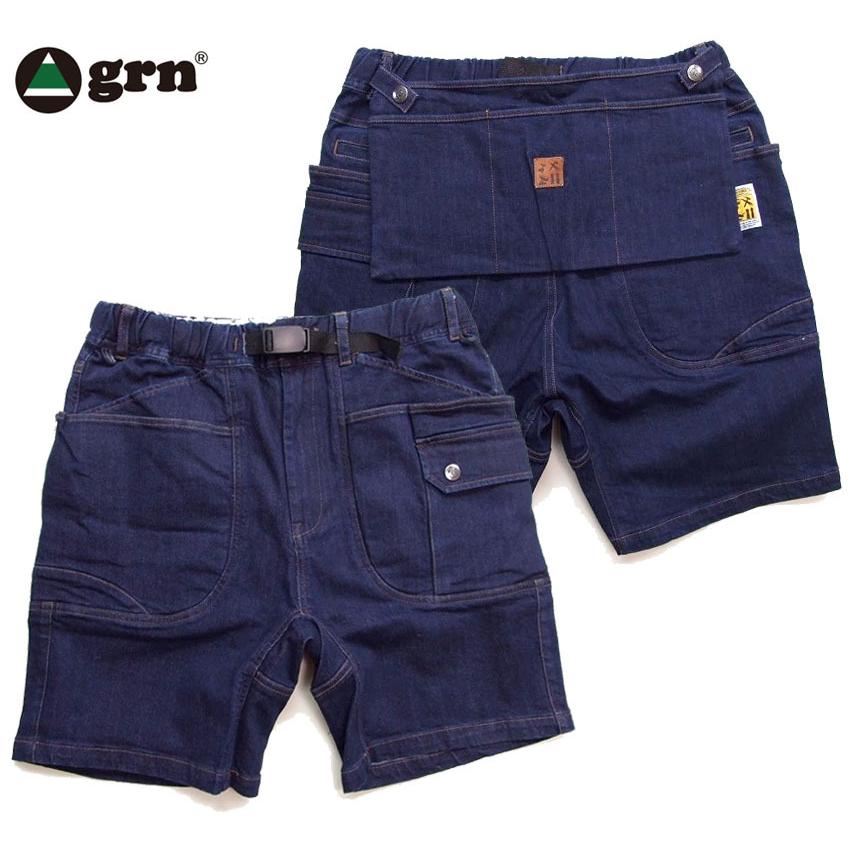 grn パンツ 夏のハーフパンツ　メンズ バンツ　ガーデンワーク ストレッチショーツ　GARDEN WORK　GU123132Q-23｜k-2climb｜02